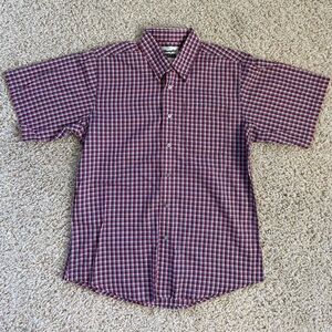 Boys Wrangler Riata short sleeve plaid button down shirt